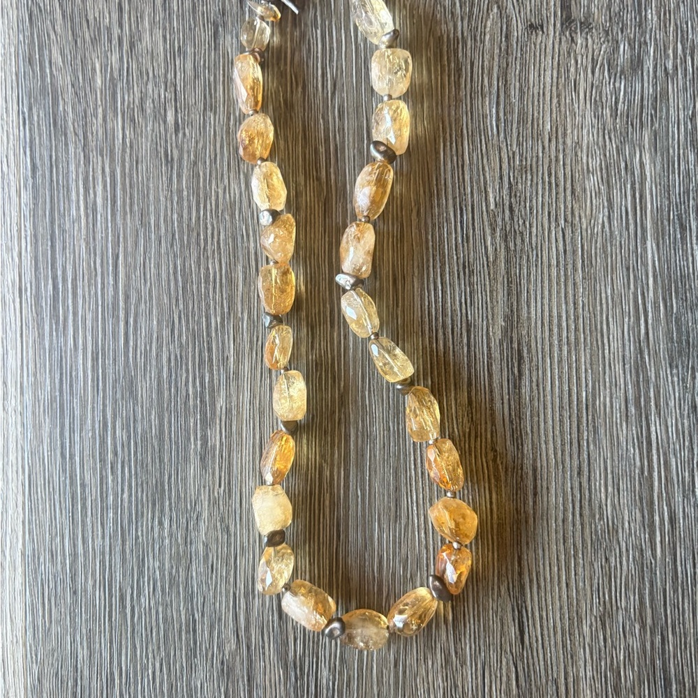 Silpada Citrine and Silver Necklace